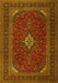 Medallion Yellow Traditional Rug, tr2410yw