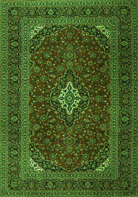 Medallion Green Traditional Rug, tr2410grn