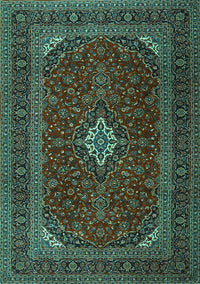 Medallion Turquoise Traditional Rug, tr2410turq