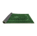 Sideview of Medallion Emerald Green Traditional Rug, tr2410emgrn