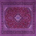 Square Medallion Purple Traditional Rug, tr2410pur