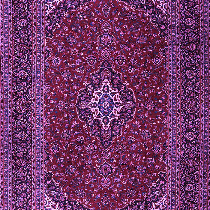 Machine Washable Medallion Purple Traditional Area Rugs, wshtr2410pur