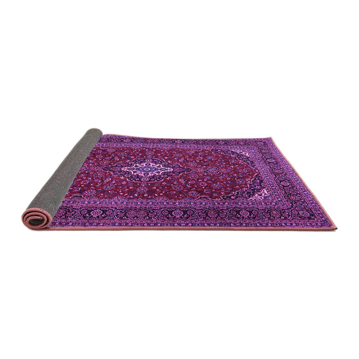 Sideview of Medallion Purple Traditional Rug, tr2410pur