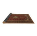 Sideview of Medallion Brown Traditional Rug, tr2410brn