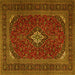 Square Medallion Yellow Traditional Rug, tr2410yw