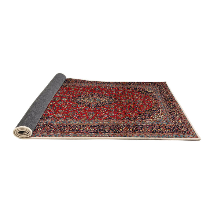 Sideview of Traditional Saffron Red Medallion Rug, tr2411