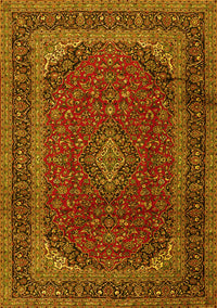 Medallion Yellow Traditional Rug, tr2411yw