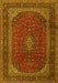 Medallion Yellow Traditional Rug, tr2411yw