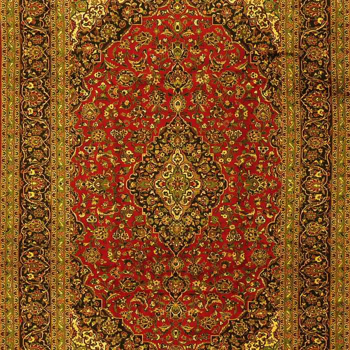 Medallion Yellow Traditional Rug, tr2411yw
