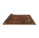 Sideview of Medallion Brown Traditional Rug, tr2411brn