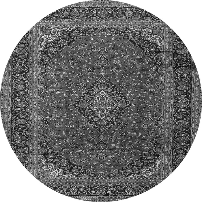 Square Medallion Gray Traditional Rug, tr2411gry