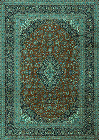 Medallion Turquoise Traditional Rug, tr2411turq