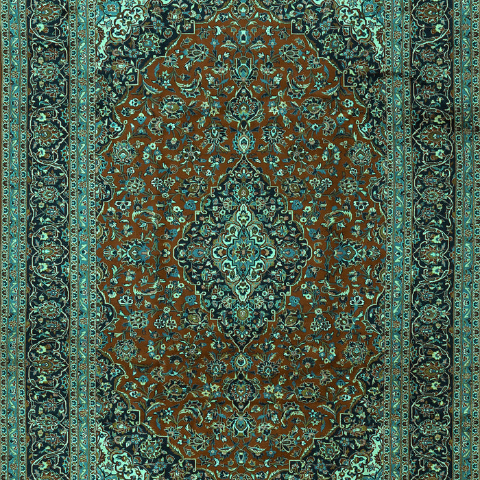 Medallion Turquoise Traditional Rug, tr2411turq