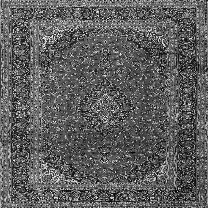 Serging Thickness of Medallion Gray Traditional Rug, tr2411gry