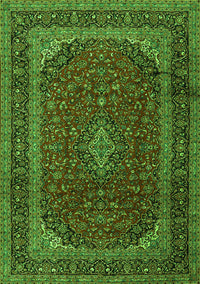 Medallion Green Traditional Rug, tr2411grn