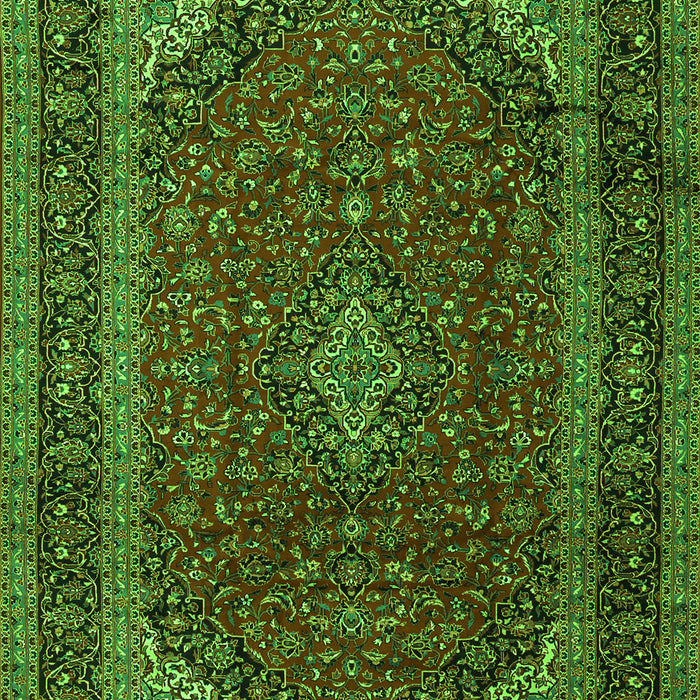 Medallion Green Traditional Rug, tr2411grn