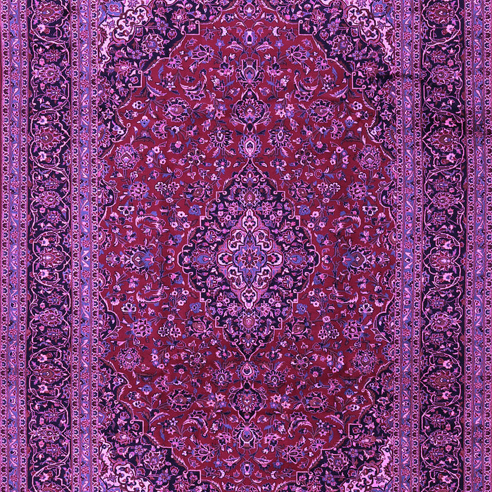 Machine Washable Medallion Purple Traditional Area Rugs, wshtr2411pur