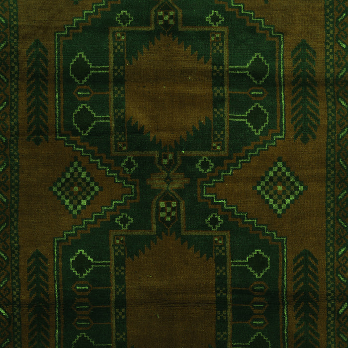 Serging Thickness of Machine Washable Persian Green Traditional Area Rugs, wshtr2412grn