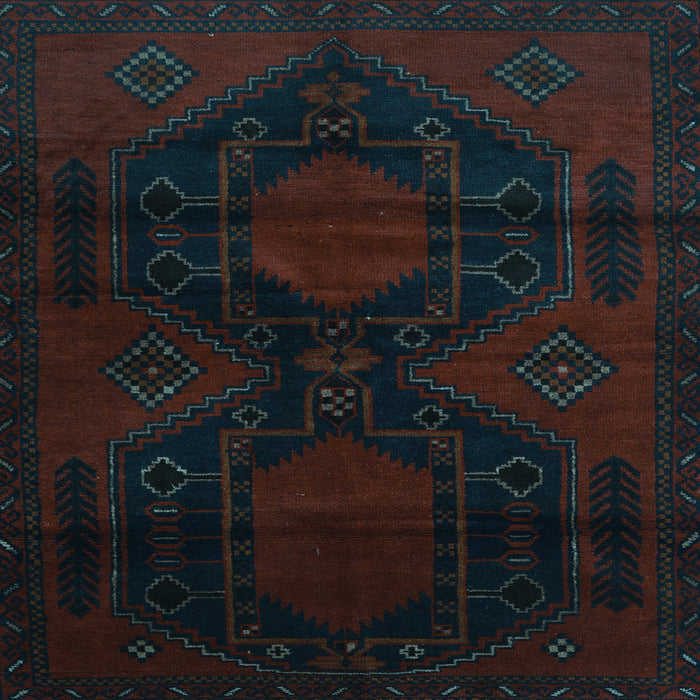 Square Machine Washable Persian Light Blue Traditional Rug, wshtr2412lblu