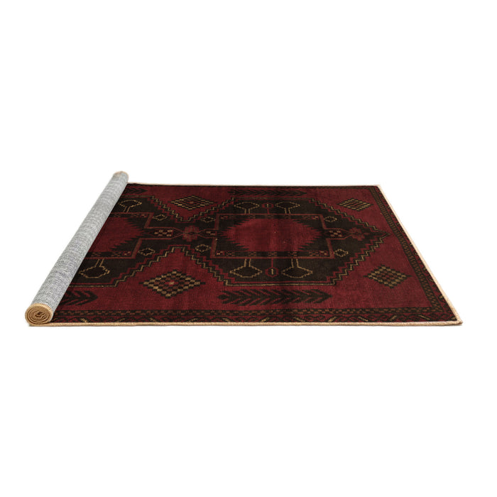 Sideview of Machine Washable Persian Brown Traditional Rug, wshtr2412brn