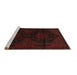 Sideview of Machine Washable Persian Brown Traditional Rug, wshtr2412brn