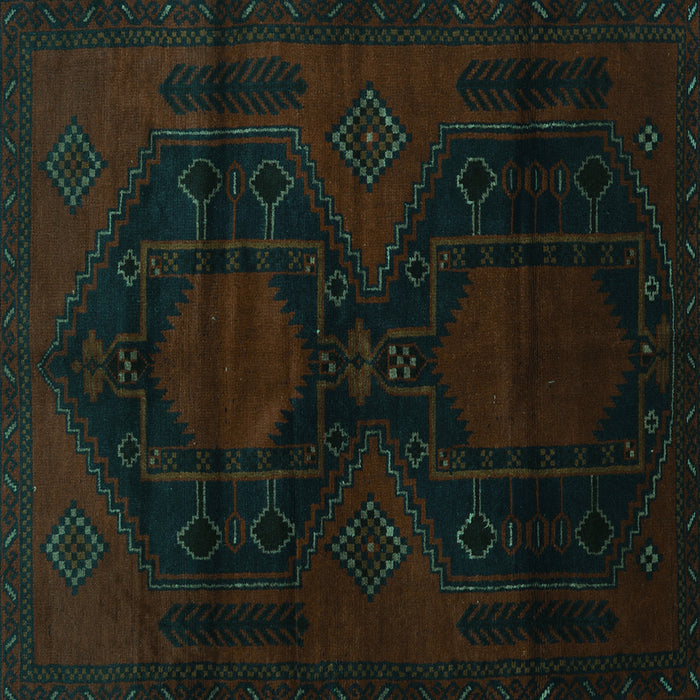 Square Persian Turquoise Traditional Rug, tr2412turq
