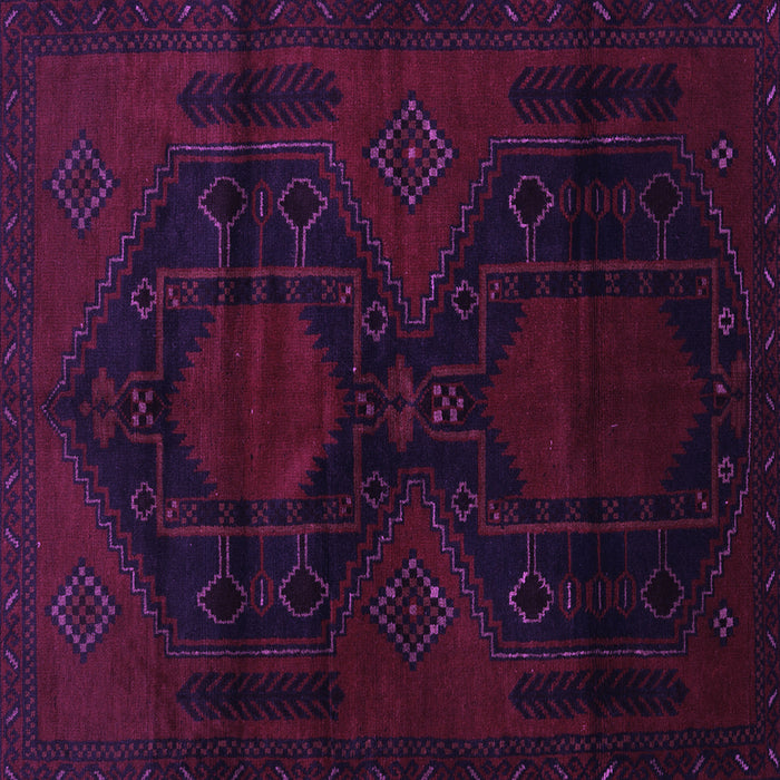 Square Persian Purple Traditional Rug, tr2412pur