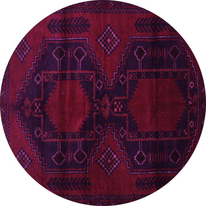 Round Machine Washable Persian Pink Traditional Rug, wshtr2412pnk