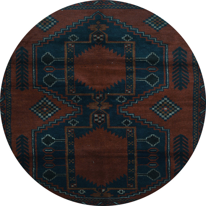 Round Persian Light Blue Traditional Rug, tr2412lblu