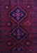 Machine Washable Persian Purple Traditional Area Rugs, wshtr2413pur