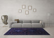 Machine Washable Persian Blue Traditional Rug in a Living Room, wshtr2413blu