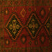 Square Persian Yellow Traditional Rug, tr2413yw