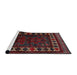 Sideview of Machine Washable Traditional Red Wine or Wine Red Rug, wshtr2414