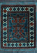 Machine Washable Persian Light Blue Traditional Rug, wshtr2414lblu