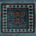 Square Persian Light Blue Traditional Rug, tr2414lblu