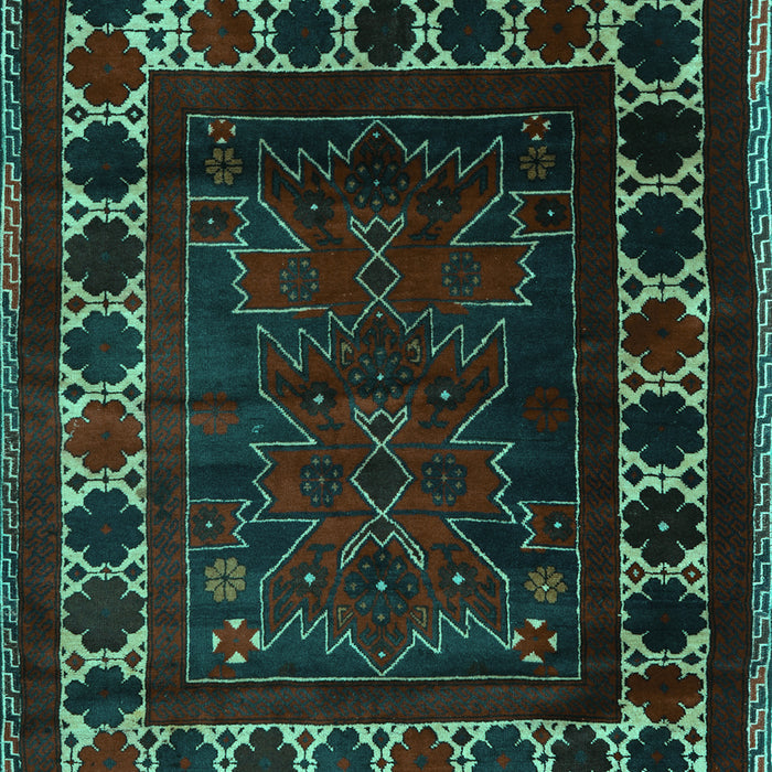 Machine Washable Persian Turquoise Traditional Area Rugs, wshtr2414turq
