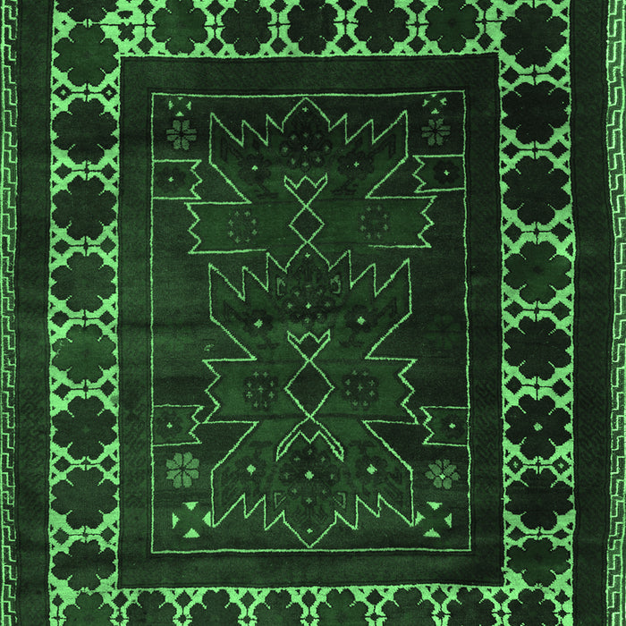 Machine Washable Persian Emerald Green Traditional Area Rugs, wshtr2414emgrn