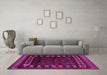 Machine Washable Persian Pink Traditional Rug in a Living Room, wshtr2414pnk