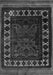 Serging Thickness of Machine Washable Persian Gray Traditional Rug, wshtr2414gry