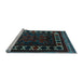 Sideview of Machine Washable Persian Light Blue Traditional Rug, wshtr2414lblu