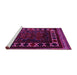 Sideview of Machine Washable Persian Pink Traditional Rug, wshtr2414pnk