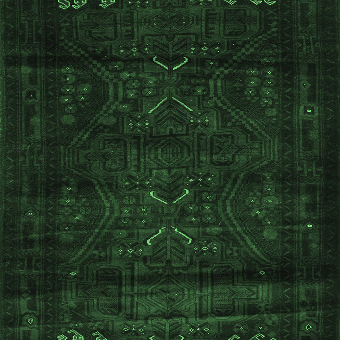 Machine Washable Persian Emerald Green Traditional Area Rugs, wshtr2415emgrn