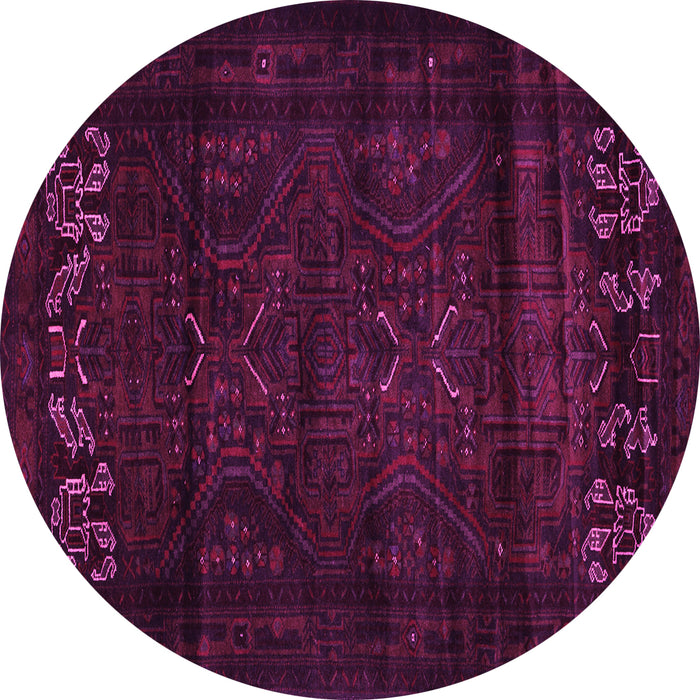 Round Persian Pink Traditional Rug, tr2415pnk