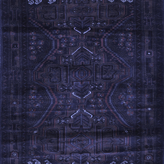 Machine Washable Persian Blue Traditional Rug, wshtr2415blu
