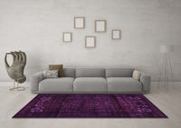 Machine Washable Persian Purple Traditional Rug, wshtr2415pur