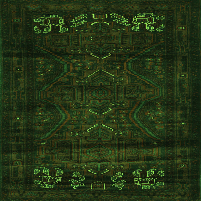 Serging Thickness of Persian Green Traditional Rug, tr2415grn