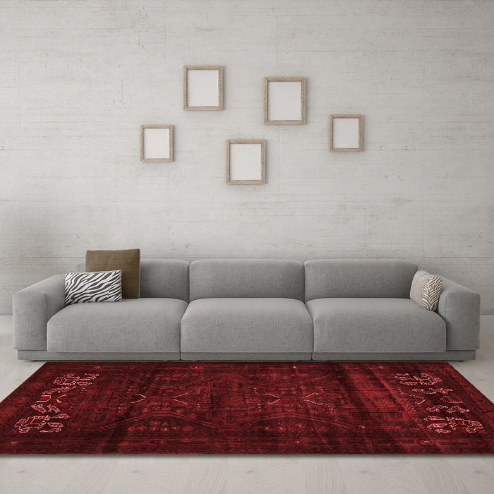 Traditional Red Washable Rugs