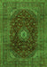 Medallion Green Traditional Rug, tr2416grn