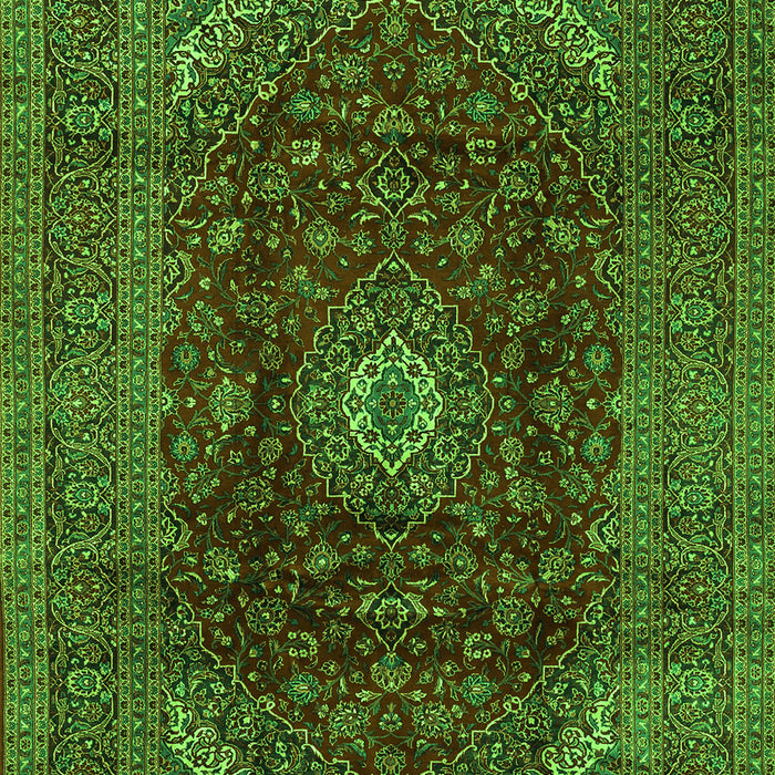 Medallion Green Traditional Rug, tr2416grn
