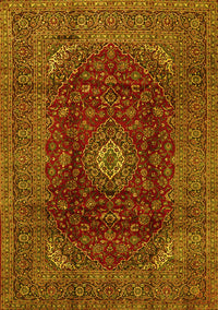 Medallion Yellow Traditional Rug, tr2416yw